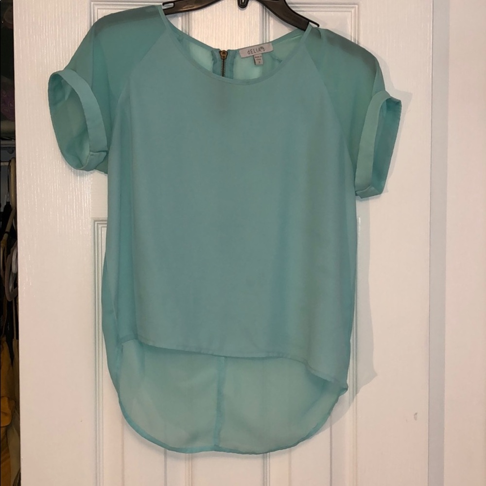 Mint green blouse